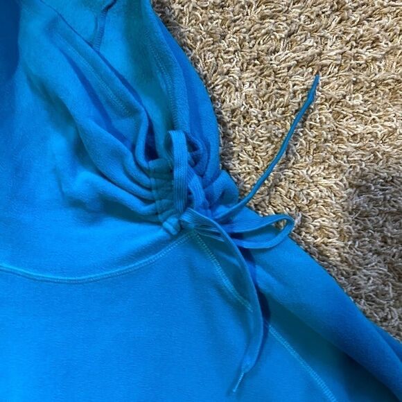 Champion blue fleece adjustable neck pullover sz S - Picture 3 of 4